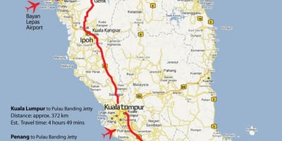 উত্তর মালয়েশিয়ার ম্যাপ