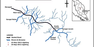 মানচিত্র মালয়েশিয়া নদী