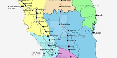 ট্রেন মানচিত্র, মালয়েশিয়া