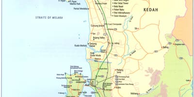 Kedah, মালয়েশিয়া মানচিত্র