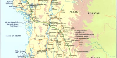 মানচিত্র, পেরাক প্রদেশ, মালয়েশিয়া